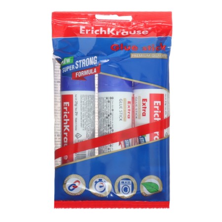 A set of pencil glue 3 pieces, Erichkrause Extra PVP, 21 g, reinforced-4