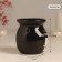 Aroma lamp ceramics "Stop! It's time to catch Zen" Black 7.2x7.2x7.8 cm