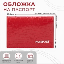 Cover for passport, red color