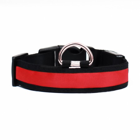 Collar with flash lighting 3 light modes, size S, Osh 35-43 x 2.5 cm red red-4