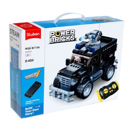 Designer Police SUV Sluban Mesano, on the radio control, 412 details, 6+-5