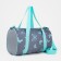 Sports bag with lightning, long belt, gray/turquoise color