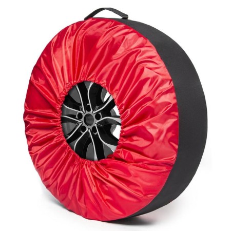 Covers for storing car wheels, 4 pieces, size from 15 "to 20", black/red color, wide, 80303-1
