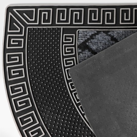 Rug of the groomed semicircular shares "Meander", 45 × 75 cm, silver color-2