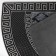 Rug of the groomed semicircular shares "Meander", 45 × 75 cm, silver color