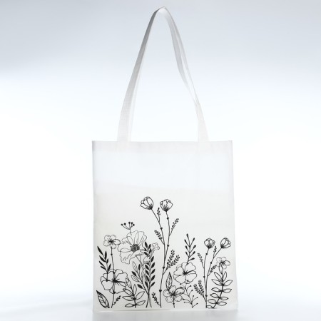 Bag Schoper for coloring "Flowers", 35x40 cm, spanbond-5