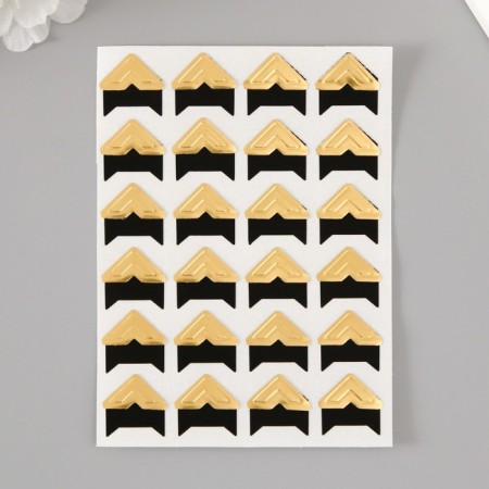 A set of corners with a pocket for photos 24 corners "style" gold 12.5x9 cm mix-2