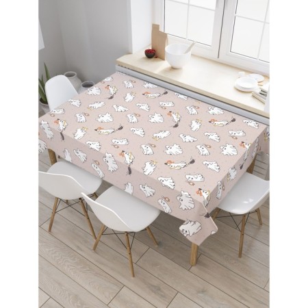 The tablecloth "Ghostologists", rectangular, Saten, size 120x145 cm