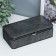 Casket to the leatherette for jewelry "Small squares. Black silver" 6x9.8x18.5 cm