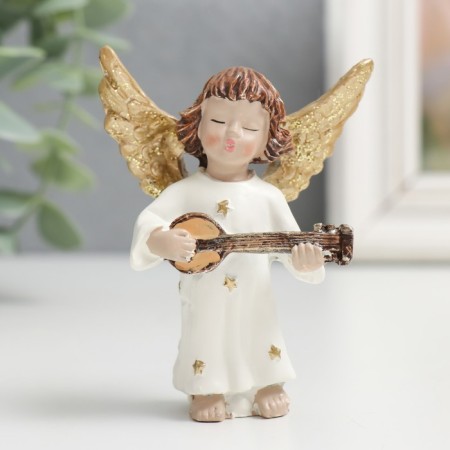Сувенир полистоун "Ангел в платье со звёздами - музыкант" МИКС 5,5х4,5х9 см-2