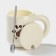 Ceramic mug with a spoon "Bear", 450 ml, beige color