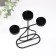 Summary metal for 3 candles "bottle" d = 4 cm black 15.5x6x21 cm
