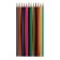 Pencils 12 colors, wooden body, triangular