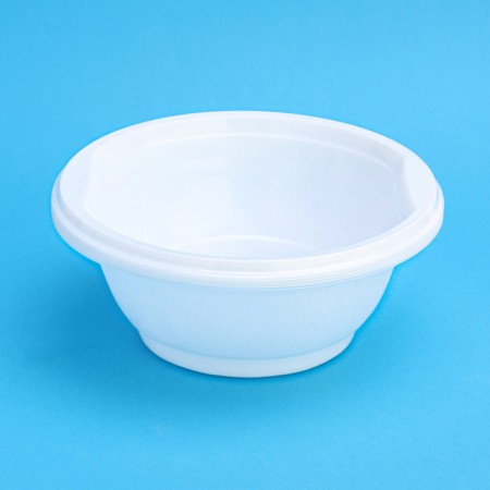 A plate disposable soup "white" deep, 600 ml-2