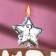 Candle in the cake on the skewer "Air ball. Star", question mark, 5.5 cm, silver