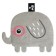 Developing toy "Elephant baby", with cherry bones, 12 cm
