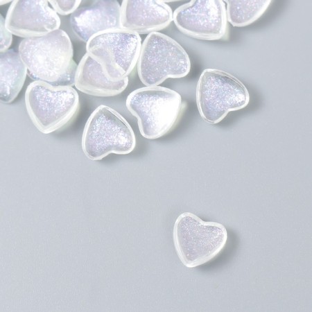 Decor for creativity Plastic "Hearts with brilliance" set of 40 pcs.-1