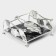 Napkin "flowers", 15 × 15 × 8.5, silver metal color