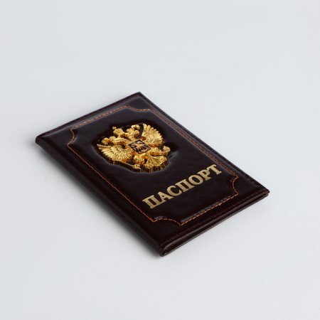 Passport cover, brown color-3