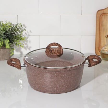 Brauni shade pots, 4 l, glass cover, anti -stick coating, induction-8