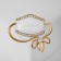 Brooch "Mask" Medical, white color in gold