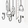 Decorative tree hooks "kitchen utensils" 38x22x3.5 cm