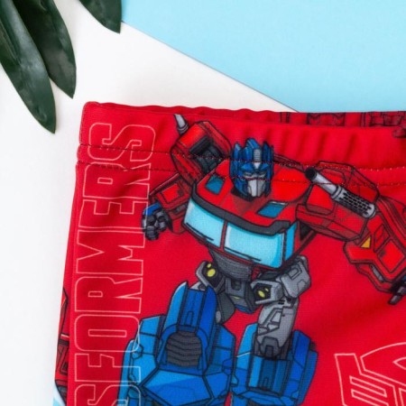 Bathing swimming trunks for the boy "Optimus Prime", transformers, height 110-116 (32), red color-1