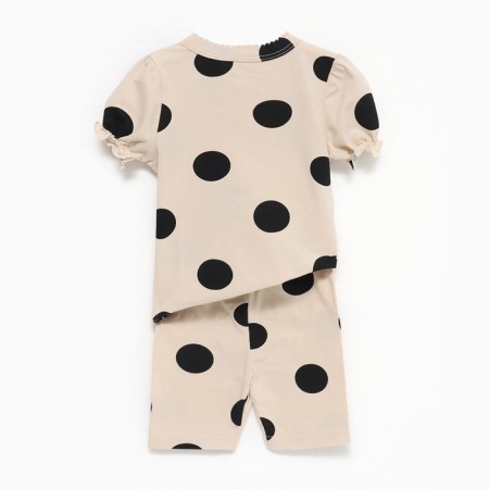 Costume: T-shirt and leggings crumb I "peas", height 86-92, beige-4