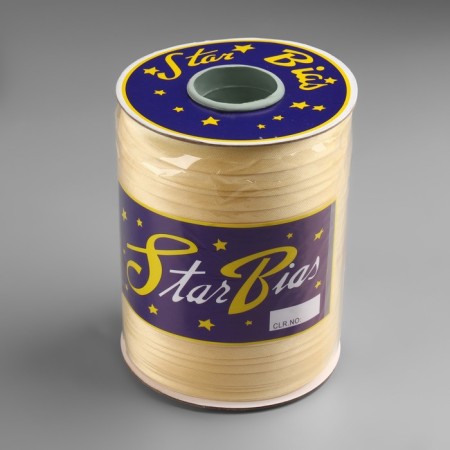 Oblique bike, satin, 15 mm × 132 ± 1 m, color beige-gold No. 9010-2