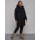Coat insulated winter female, size 54, black color