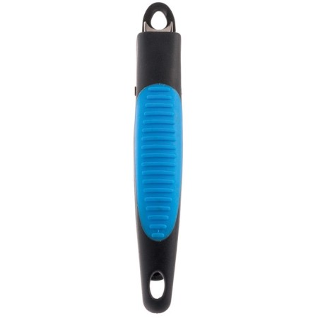 Delight bumshota gyliotin, with a small hole, rubberized handles, 24.7 cm, black and blue-1