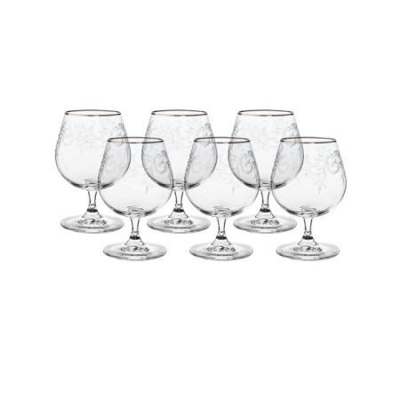 Set of glasses for brandy Sylvia, Panto, Platinum grout, Platinum Grout, 400 ml x 6 pcs.-1