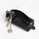 Pocket Key with lightning, textura, length 12.5 cm, ring, black color
