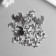 Decor Metal for creativity "Bat" silver 2802 1.6x2 cm