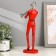 Polystone souvenir "Musician with saxophone" Red with silver 29.5x10.5x13.5 cm