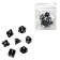A set of cubes for D&D (Dungeons and Dragons, DND) "Game time", Series: D&D, 7 pcs, black