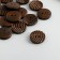 Buttons wood for creativity 2 punctures "march" set 15 pcs 2.5x2.5x0.4 cm