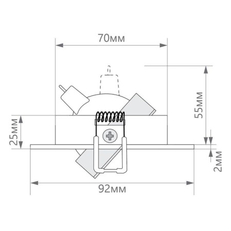 Introductive Lamp Feron DL2801, IP20, G5.3, 50 W, 92x92x25 mm, chromium color-1