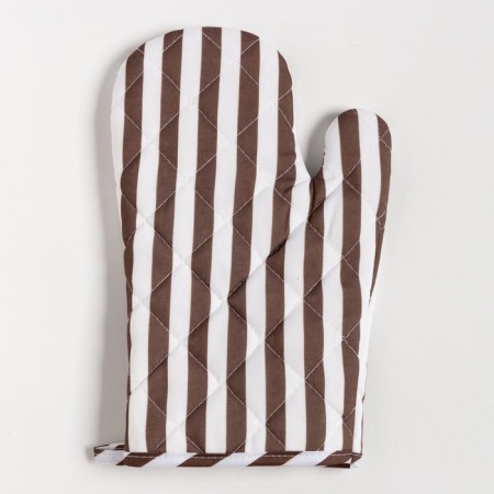 Kitchen set "Dolyana": a selection of 17x17 cm, mittens 26x16 cm, apron 60x80 cm, coffee color, 100% p/e-4