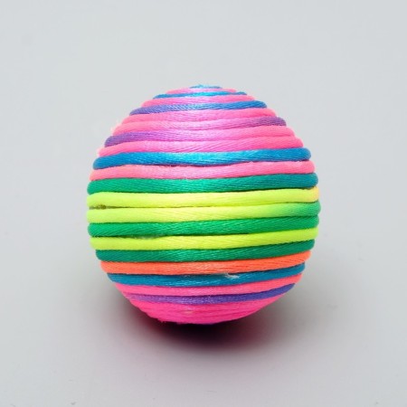 Textile ball "Street", 4.8 cm, mix of flowers-3