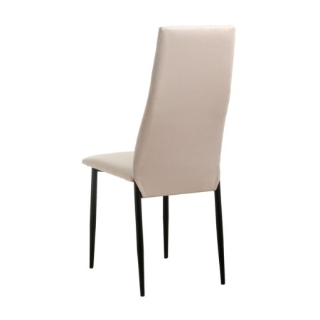 Chair "wave", black/velor cream-4