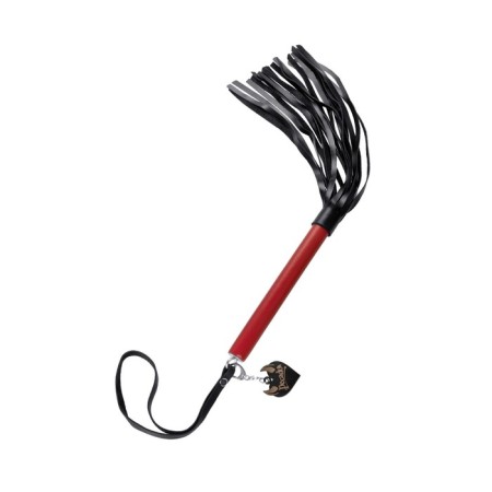 A whip with a red handle Pecado BDSM, genuine leather, red-1