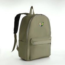 Youth backpack from lightning textiles, external pocket, handbag, green color