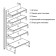 Crohstein regional holder for a rack, 50 cm, for a shelf with perforation, the color is white