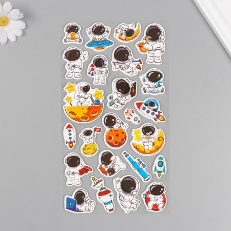 Stickers for creativity Paper "Cosmonaut Hobbies" 15x30 cm-1