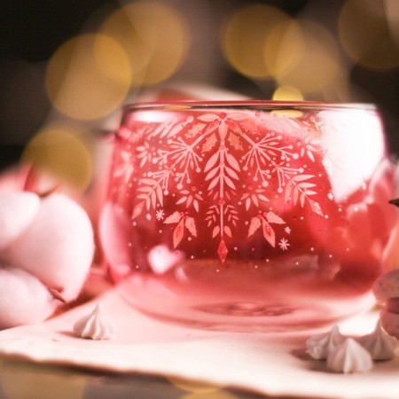 New Year. New Year's glass mug "Pink Tale", 400 ml-1