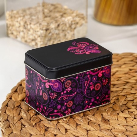 Bank for bulk products "Buta", 400 ml, rectangular, lilac color