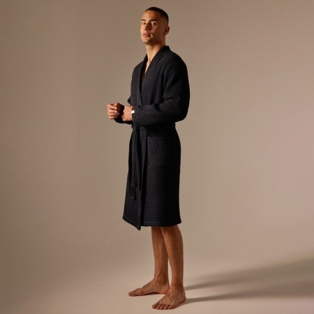Wafel dressing gown men SL Home: BOHO "Dark Mare", size XL, 100% cotton, 280 g/m2-3