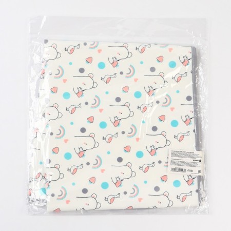 Diaper children's baby, 50x70 cm, (gray edging)-4