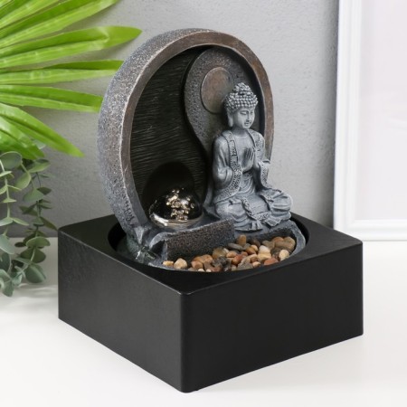 The desktop fountain from the network, backlight "Buddha under the Moon" 18x18x24 cm-1